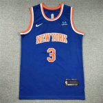 Maillot de Basket #3 Hart Knicks Bleu Brodé